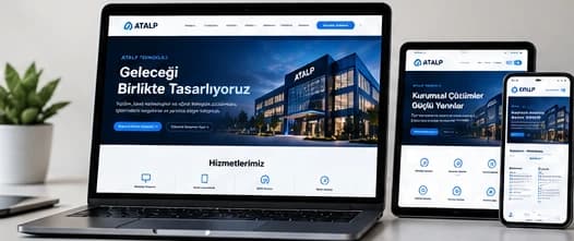 Dizüstü bilgisayar, tablet ve telefonda kurumsal site yerleşimi