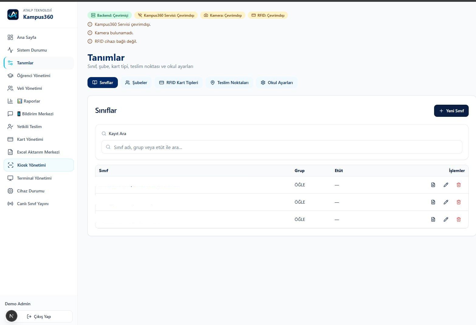 ATALP360 classroom definitions screen